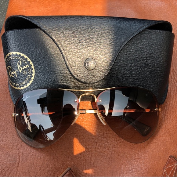 Genuine Ray Ban Rimless Aviators - Picture 1 of 5